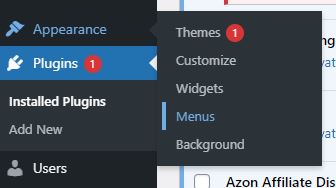 Plugin menu in the WordPress Admin 