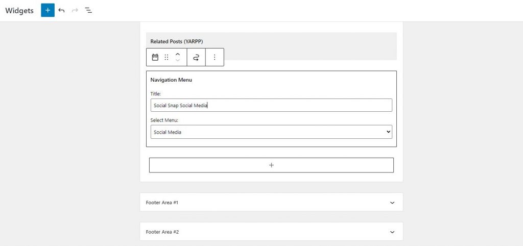 Widgets in the WordPress admin 